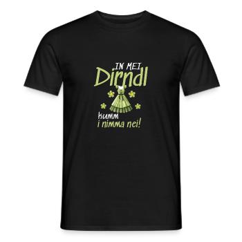 In Mei Dirndl Kumm I Nimma Nei | - Männer T-Shirt - Schwarz - Vorne - AI Model Male 178 light (178cm)