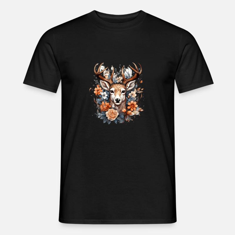 Replacement dirndl deer antlers deer - Men’s T-shirt - black
