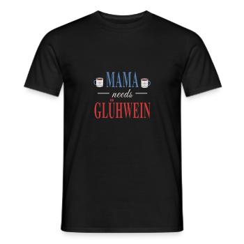 Glühwein Christmas Weihnachten Weihnachtsmarkt - Männer T-Shirt - Schwarz - Vorne - AI Model Male 178 light (178cm)