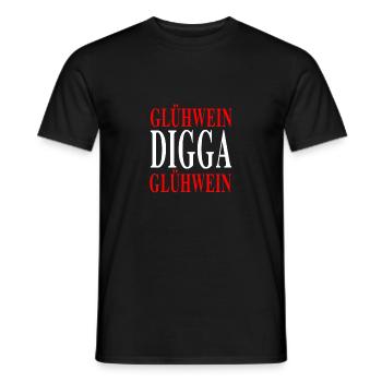Glühwein Christmas Weihnachten Weihnachtsmarkt - Männer T-Shirt - Schwarz - Vorne - AI Model Male 178 light (178cm)