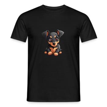 Dog Lover Dobermann Pinscher Hund Valentinstag - Männer T-Shirt - Schwarz - Vorne - AI Model Male 178 light (178cm)