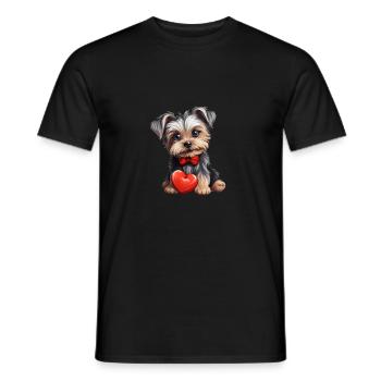 Yorkie Yorkshire Terrier Hundeliebhaber - Männer T-Shirt - Schwarz - Vorne - AI Model Male 178 light (178cm)