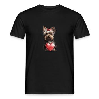 Yorkie Yorkshire Terrier Hundeliebhaber - Männer T-Shirt - Schwarz - Vorne - AI Model Male 178 light (178cm)