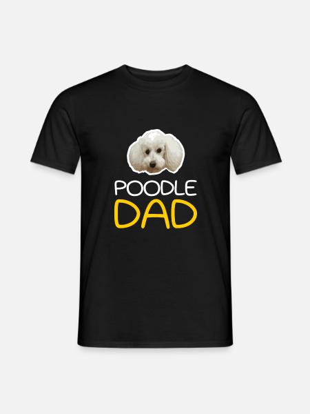 Pudel papa - poodle dad - Männer T-Shirt - Schwarz