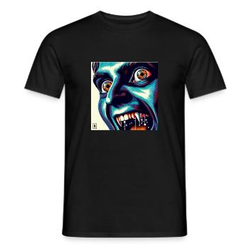 Vampire Stare - Men's T-Shirt - black - Front - AI Model Male 178 light (178cm)