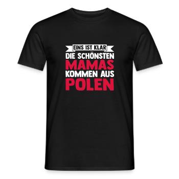 Pole Mama Mutter Polen - Männer T-Shirt - Schwarz - Vorne - AI Model Male 178 light (178cm)