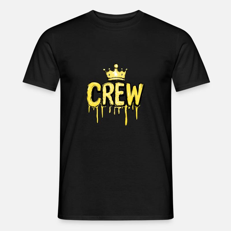 Crew Krone - Männer T-Shirt - Schwarz