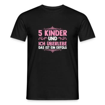 Mom of 5 children - Men's T-Shirt - black - Front - AI Model Male 178 light (178cm)