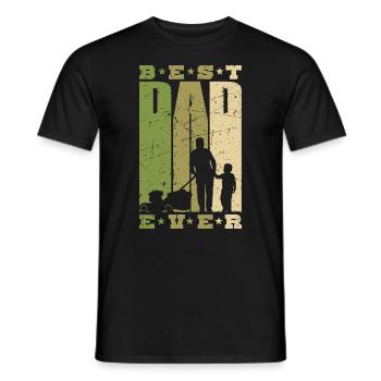 Meilleur papa Ever papa et fils jardinier jardinier - T-shirt homme - noir - Devant - AI Model Male 178 light (178cm)