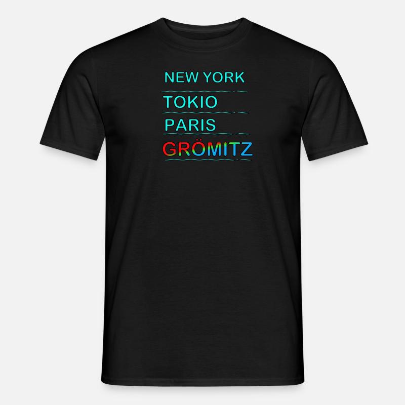 Grömitz - Männer T-Shirt - Schwarz