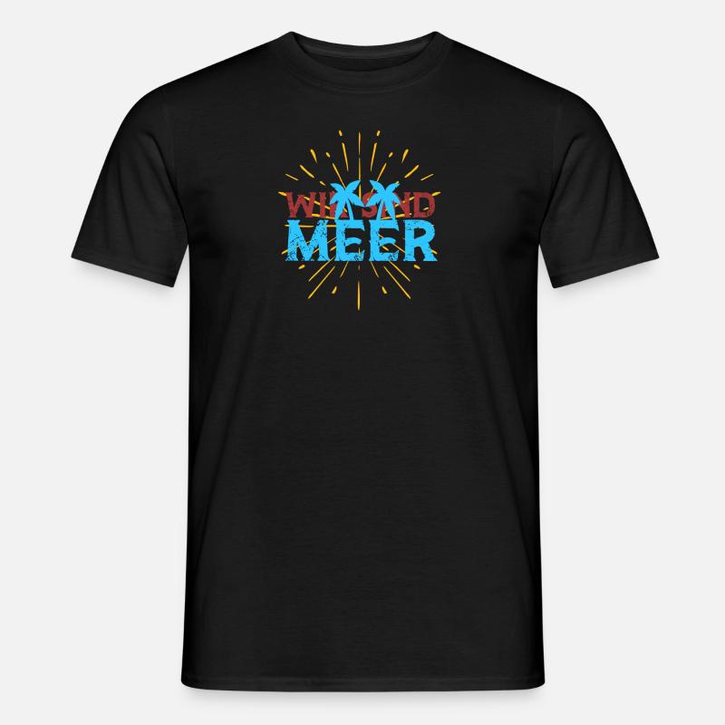 Wir sind meer - Männer T-Shirt - Schwarz
