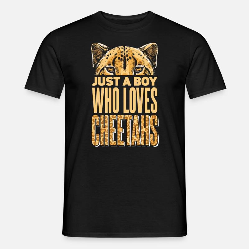Kinder Leopard Gepard Junge - Männer T-Shirt - Schwarz