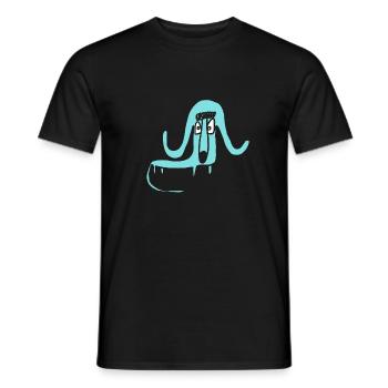 Dog by cheslo - Men's T-Shirt - black - Front - AI Model Male 178 light (178cm)