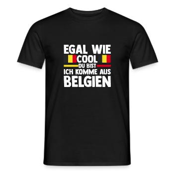 Belgier Belgisch Belgien - Männer T-Shirt - Schwarz - Vorne - AI Model Male 178 light (178cm)