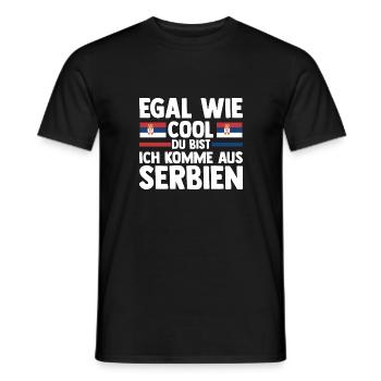 Serbe Serbe Serbie - T-shirt homme - noir - Devant - AI Model Male 178 light (178cm)