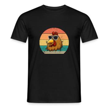 Chickens Hen - Men's T-Shirt - black - Front - AI Model Male 178 light (178cm)
