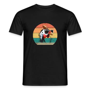 Hühner Hahn Perlhuhn - Männer T-Shirt - Schwarz - Vorne - AI Model Male 178 light (178cm)
