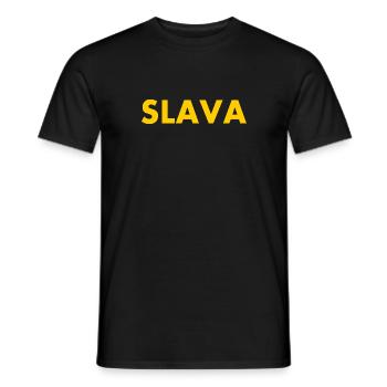 Slava - Männer T-Shirt - Schwarz - Vorne - AI Model Male 178 light (178cm)
