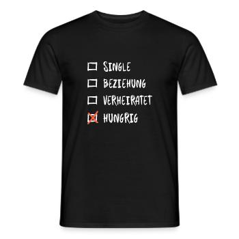 Beziehungsstatus Hungrig Fun Ironie - Männer T-Shirt - Schwarz - Vorne - AI Model Male 178 light (178cm)
