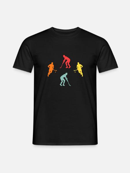Feldhockeyspieler Evolution Feldhockey - Männer T-Shirt - Schwarz