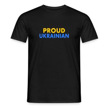 Proud ukrainian - Men's T-Shirt - black - Front - AI Model Male 178 light (178cm)