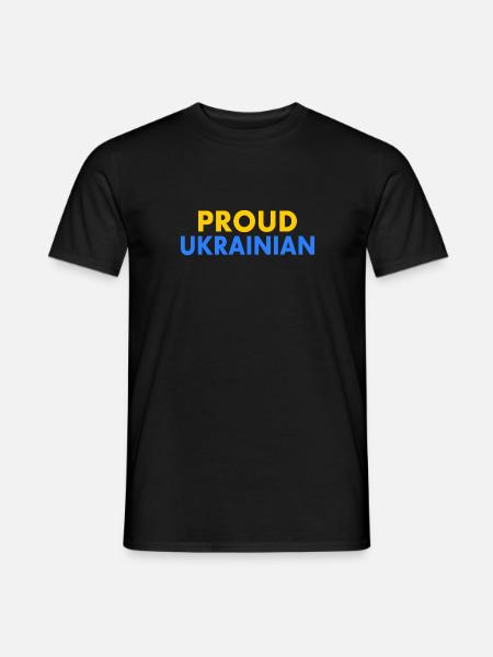 Proud ukrainian - Men's T-Shirt - black