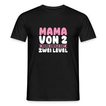 Mom of 2 children - Men's T-Shirt - black - Front - AI Model Male 178 light (178cm)