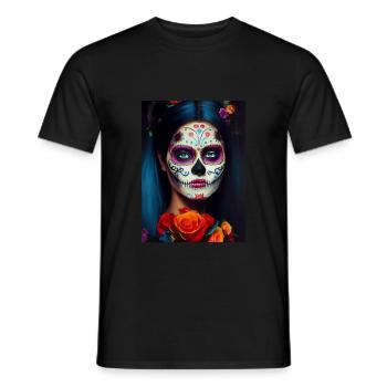Dia de los muertos, Day of death - Men's T-Shirt - black - Front - AI Model Male 178 light (178cm)