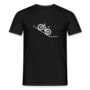 Ebike Mountainbike Ooohh EASY Designfarbe wählbar - Männer T-Shirt - Schwarz - Vorne - AI Model Male 178 light (178cm)
