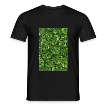 Monstera - Männer T-Shirt - Schwarz - Vorne - AI Model Male 178 light (178cm)