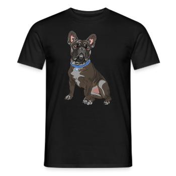 French Bulldog Gift Dogs - Men's T-Shirt - black - Front - AI Model Male 178 light (178cm)