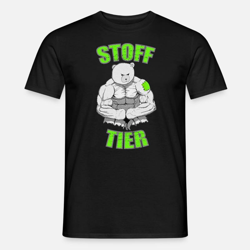 Männer Stofftier - Männer T-Shirt - Schwarz