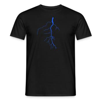 Lightning strikes - Men's T-Shirt - black - Front - AI Model Male 178 light (178cm)