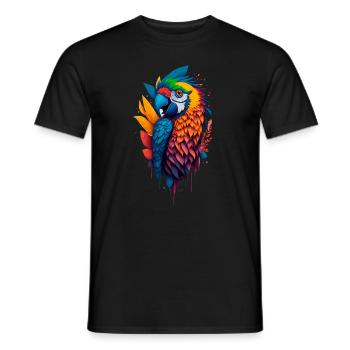 Macaw - Men's T-Shirt - black - Front - AI Model Male 178 light (178cm)