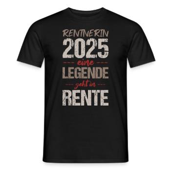 Pension 2025 Cadeau Pension 2025 Retraite Grand-mère - T-shirt homme - noir - Devant - AI Model Male 178 light (178cm)