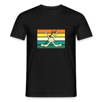 Joueurs de hockey sur glace Hockey sur glace - T-shirt homme - noir - Devant - AI Model Male 178 light (178cm)