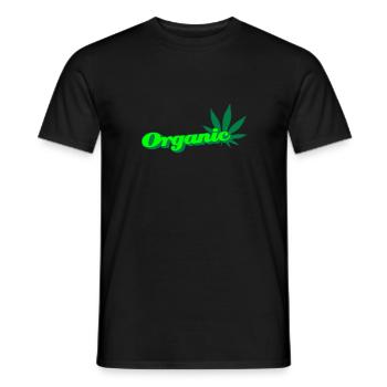 organic Hanfblatt - Männer T-Shirt - Schwarz - Vorne - AI Model Male 178 light (178cm)