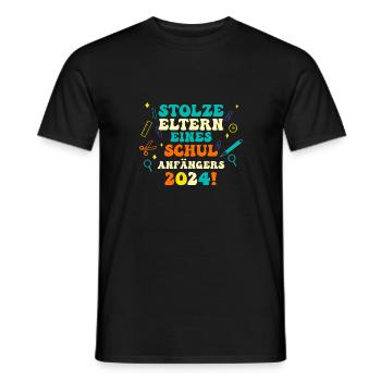 Eltern Schulkind Grundschule Erste Klasse Einschul - Männer T-Shirt - Schwarz - Vorne - AI Model Male 178 light (178cm)