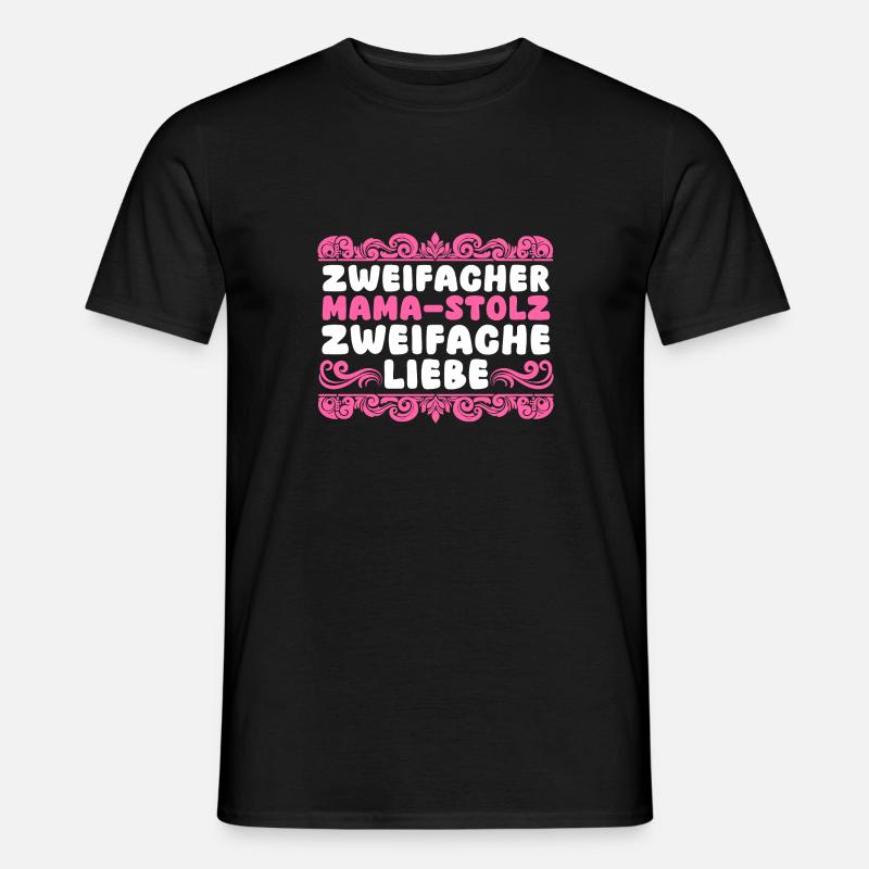 Mama Von 2 Kindern - Männer T-Shirt - Schwarz
