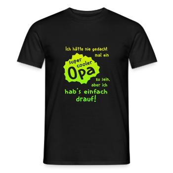 Opa - Super Cool - Männer T-Shirt - Schwarz - Vorne - AI Model Male 178 light (178cm)