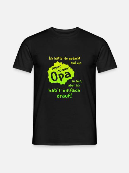 Opa - Super Cool - Männer T-Shirt - Schwarz
