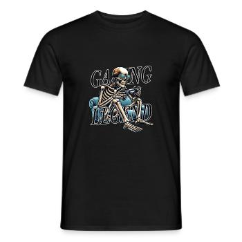 Gaming Consoles Virtual Reality Computer Skeleton - Men's T-Shirt - black - Front - AI Model Male 178 light (178cm)