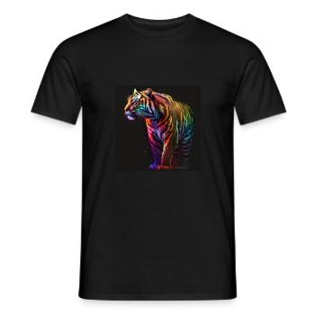 BEAUTIFUL TIGER - Men's T-Shirt - black - Front - AI Model Male 178 light (178cm)