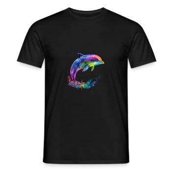 DAUPHIN ORIGINAL - EN COULEURS - T-shirt homme - noir - Devant - AI Model Male 178 light (178cm)