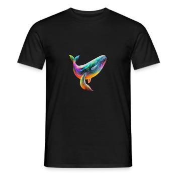 BALEINE MAJESTUEUSE - T-shirt homme - noir - Devant - AI Model Male 178 light (178cm)