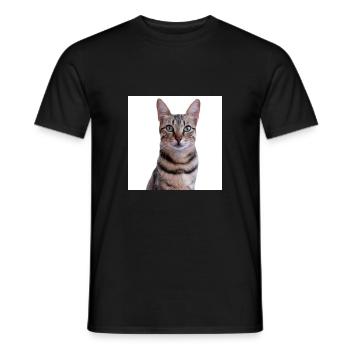 Chat chat chaton doux - T-shirt homme - noir - Devant - AI Model Male 178 light (178cm)