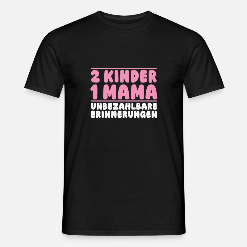 Mama Von 2 Kindern - Männer T-Shirt - Schwarz