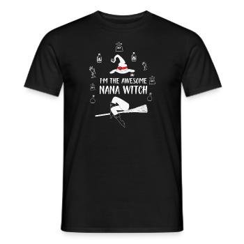 Hexe Babysitter Halloween Geschenk Besen - Männer T-Shirt - Schwarz - Vorne - AI Model Male 178 light (178cm)