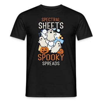 Spectral Leaves Spooky Spreads Creepy - Men's T-Shirt - black - Front - AI Model Male 178 light (178cm)