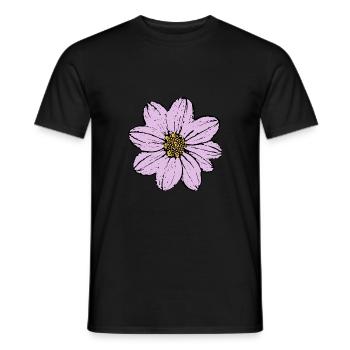 Blume Blüte pastell violett flieder - Männer T-Shirt - Schwarz - Vorne - AI Model Male 178 light (178cm)